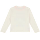 Girls Ivory Long Sleeve Top, 1, hi-res