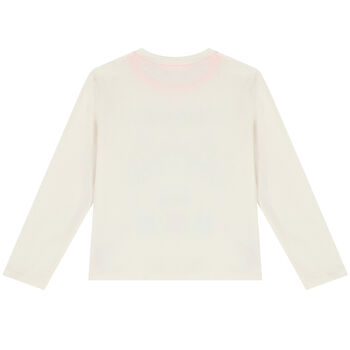 Girls Ivory Long Sleeve Top