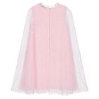 Girls Pink Chiffon Embellished Cape Dress, 1, hi-res