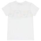 Boys White Logo T-Shirt, 1, hi-res