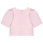 Girls Pink Floral Satin Skirt Set, 1, hi-res