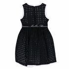 Girls Black Sleeveless Dress, 1, hi-res