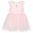 Girls Pink Embellished Tulle Dress Set, 1, hi-res