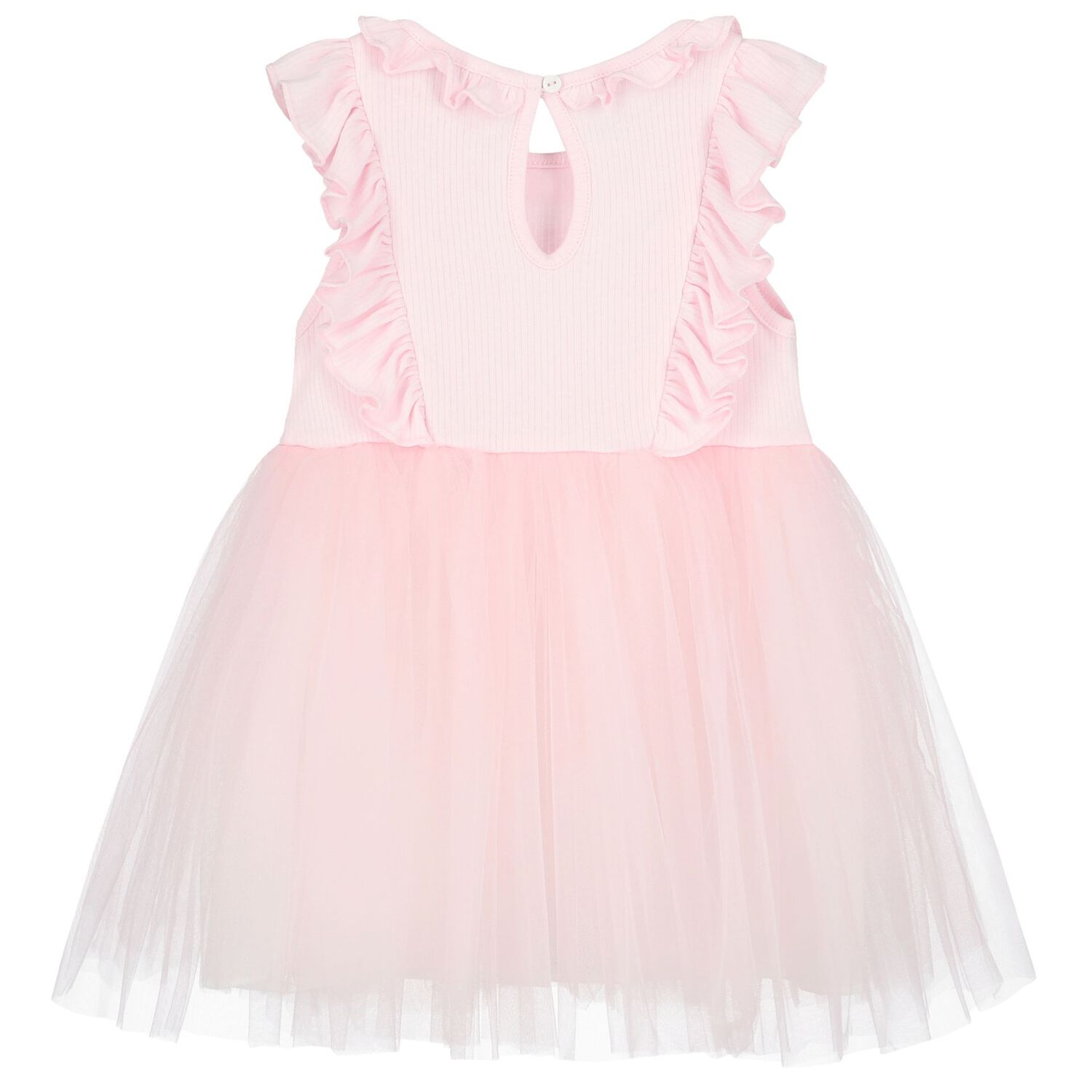Girls Pink Embellished Tulle Dress Set, 1, hi-res