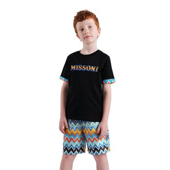 Boys Multi-Coloured Zig Zag Swim Shorts