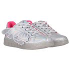 Girls Iridescent Silver Butterfly Wings Trainers, 1, hi-res