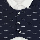 Baby Boys Navy Blue & White Logo Babygrow, 1, hi-res