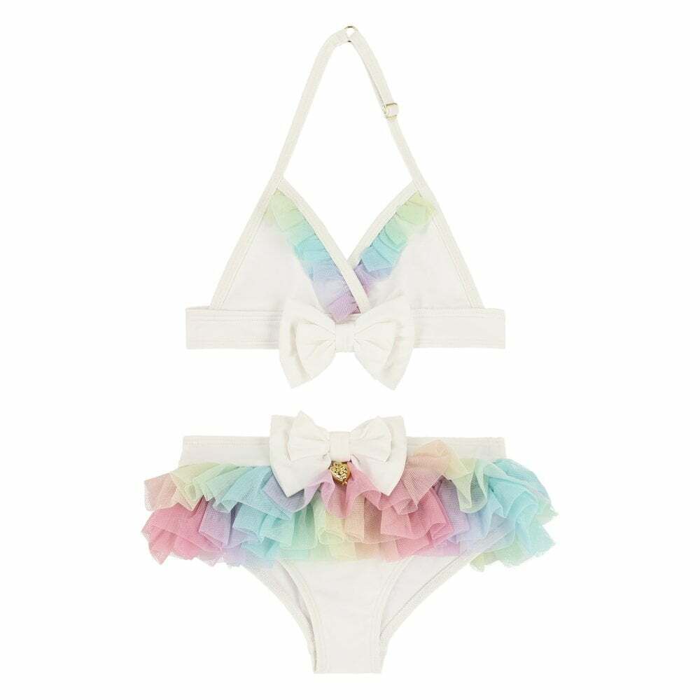 Rainbow unicorn bathing suit top