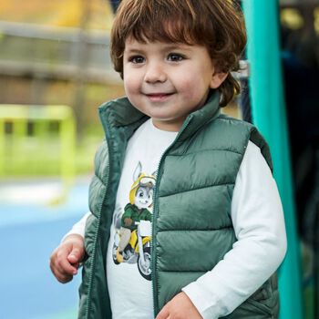 Younger Boys Ivory Fox Long Sleeve Top