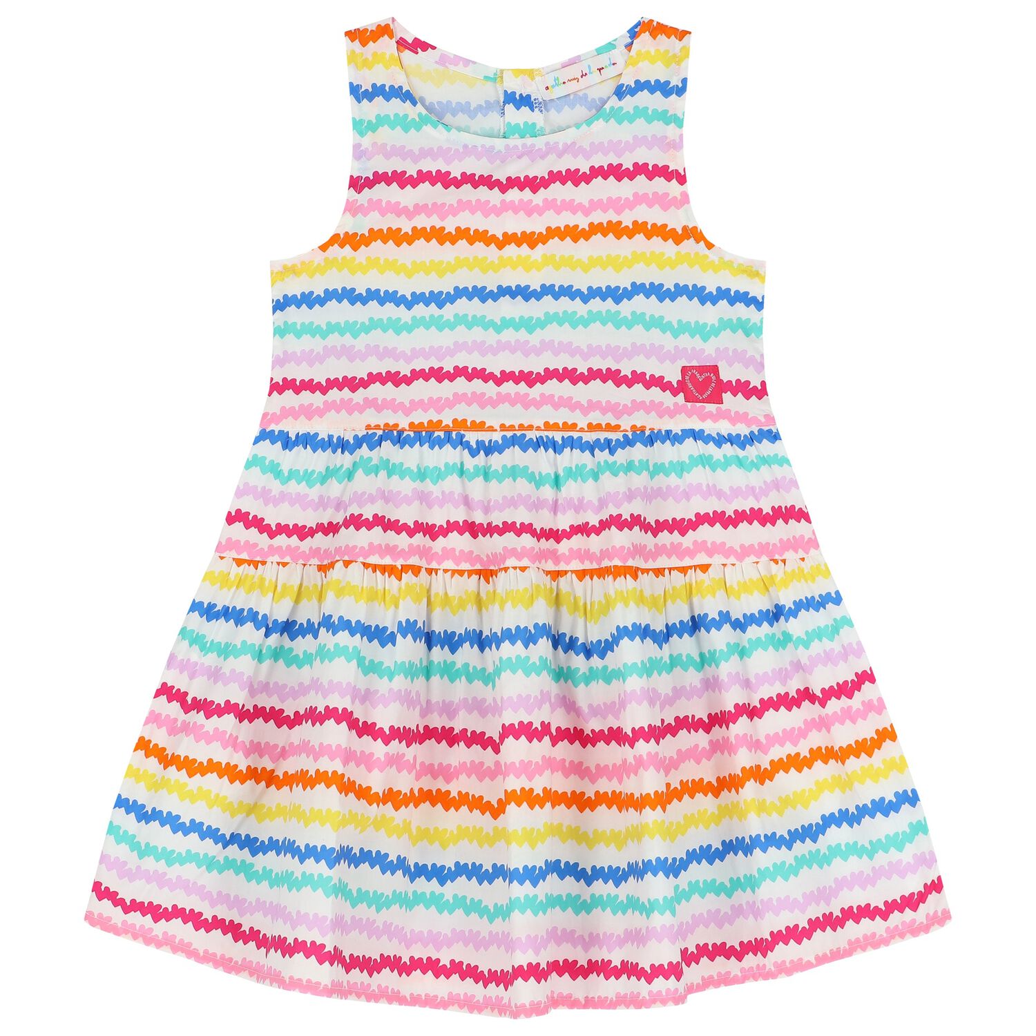 Girls Multi-Coloured Heart Dress, 1, hi-res image number null