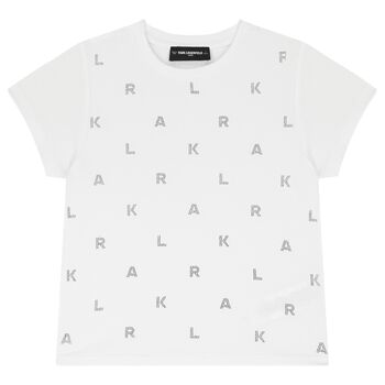 Girls White Logo T-Shirt