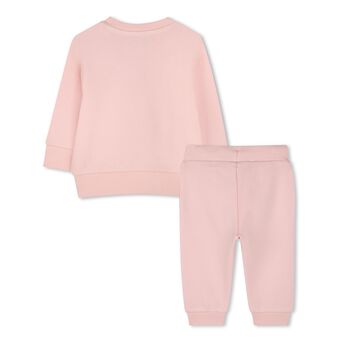Younger Girls Pink Tiger Logo Tracksuit