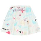 Girls White Logo Skirt, 1, hi-res