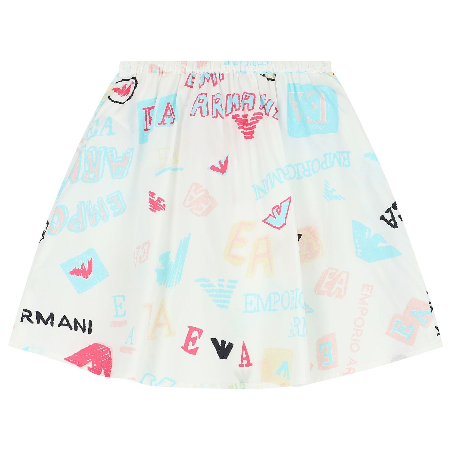 Girls White Logo Skirt, 1, hi-res