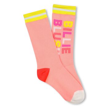 Girls Pink Logo Socks 