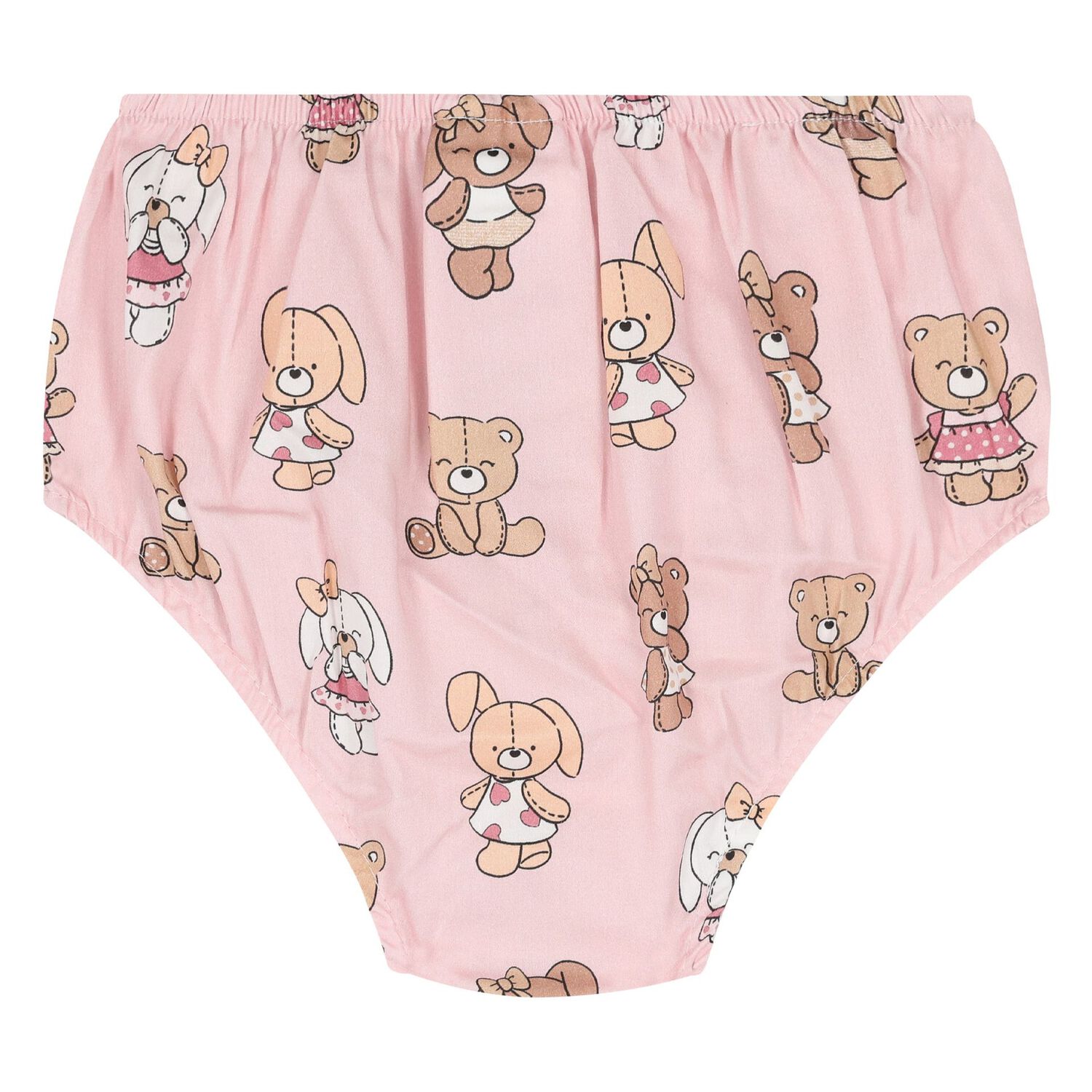 Baby Girls Pink Teddy Bear Dress Set, 4, hi-res