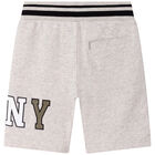 Boys Grey Logo Shorts, 3, hi-res