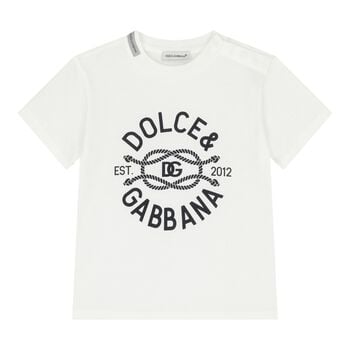 Baby Boys White Logo T-Shirt