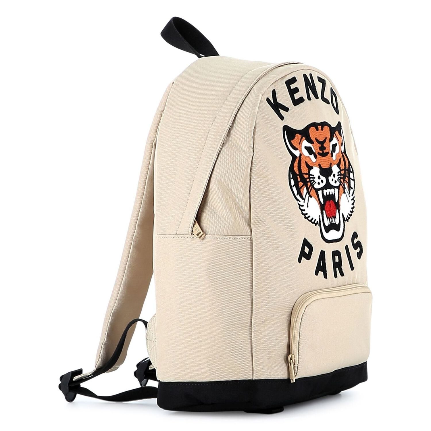 Beige Tiger Logo Backpack, 1, hi-res