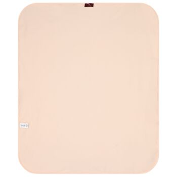 Baby Girls Ivory & Pink Teddy Bear Logo Blanket