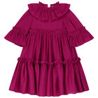 Girls Pink Tiered Dress, 1, hi-res