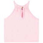 Girls Pink Flower Top, 1, hi-res