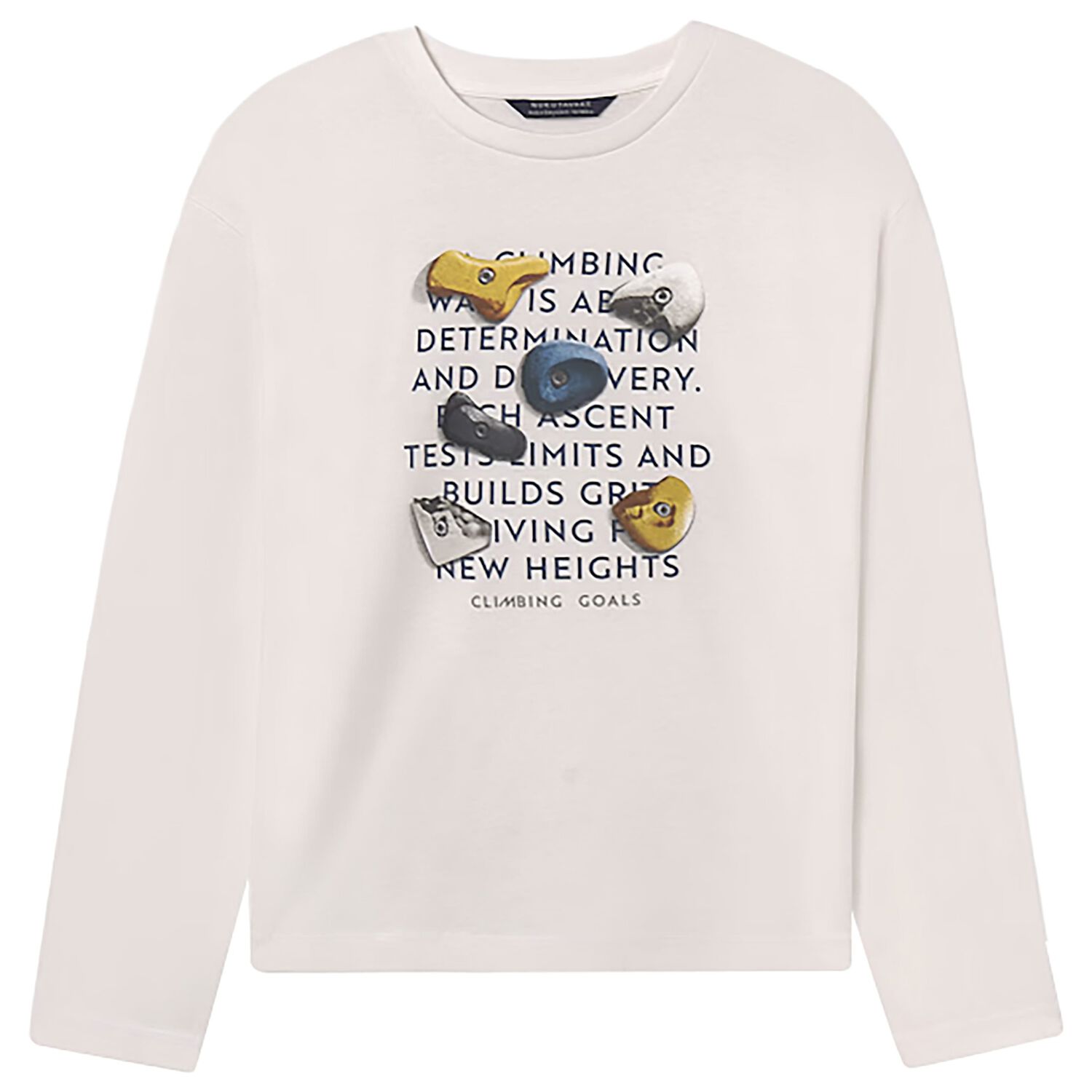 Boys Ivory Long Sleeve Top, 1, hi-res