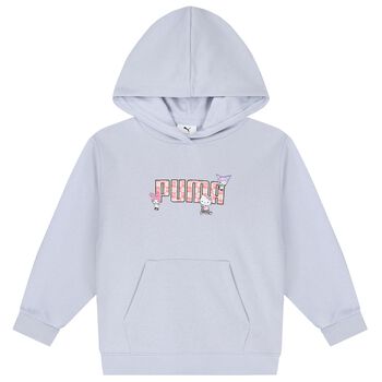 Girls Purple Logo Hello Kitty Hooded Top