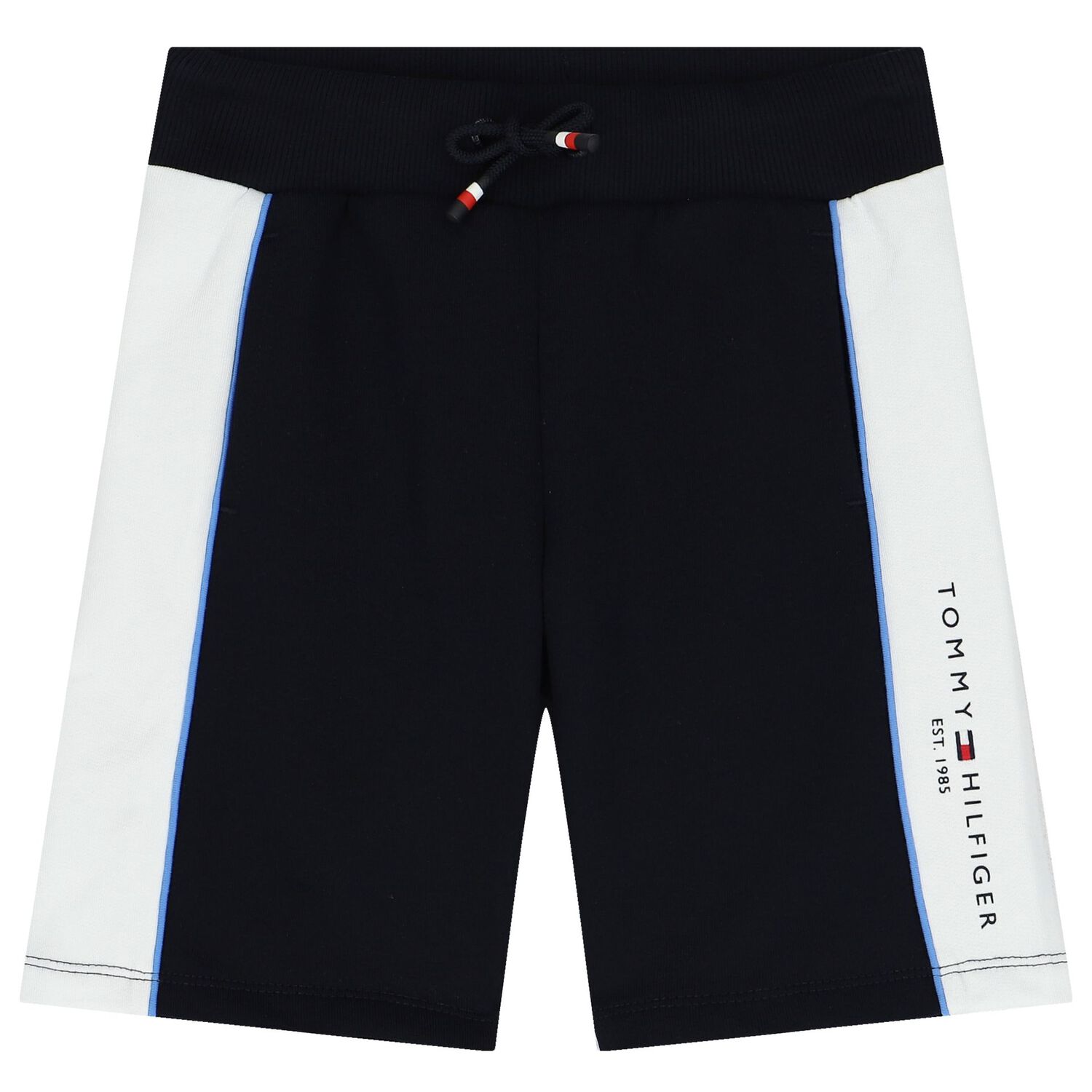 Boys Navy Blue & Blue Logo Shorts Set, 1, hi-res image number null