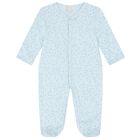 Baby Boys White & Blue Stars Babygrow, 2, hi-res