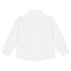 Boys White Long Sleeve Shirt, 1, hi-res