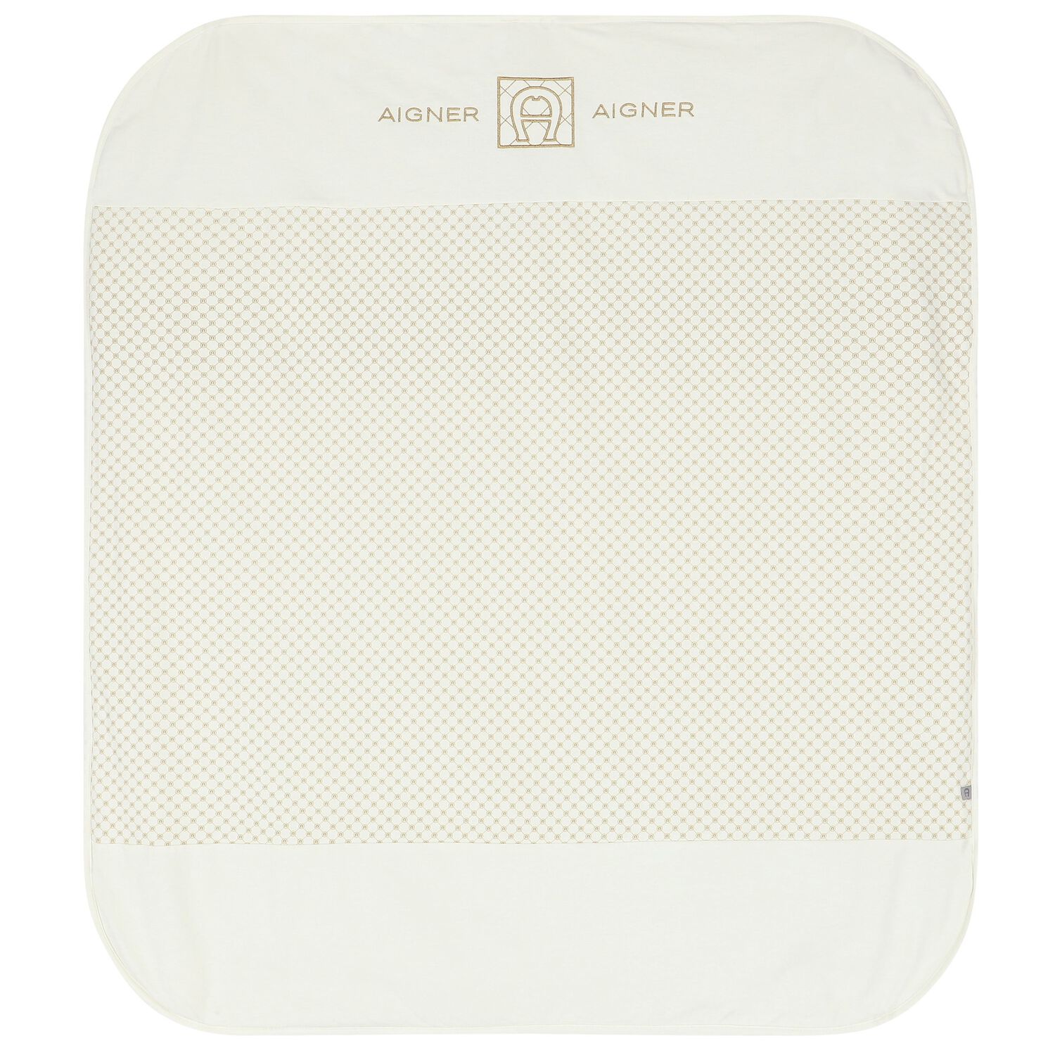 Ivory & Gold Logo Baby Blanket, 1, hi-res