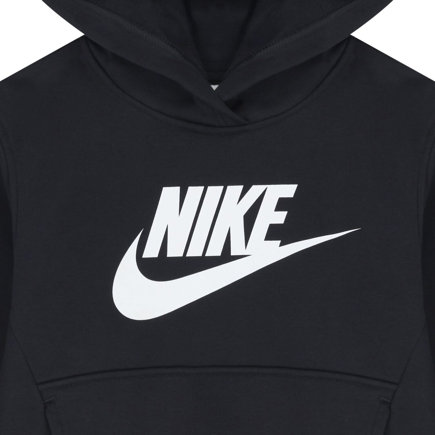 Black Logo Hooded Top, 1, hi-res