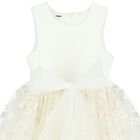 Girls Ivory Tulle Floral Dress, 1, hi-res