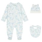 Baby Boys White & Blue Africa Babygrow Gift Set, 1, hi-res