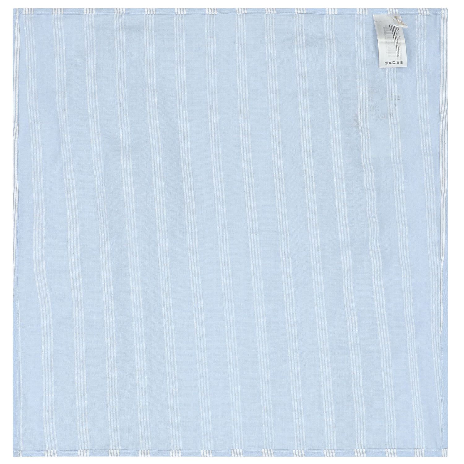 Baby Boys White & Blue Muslins (3-Pack), 3, hi-res