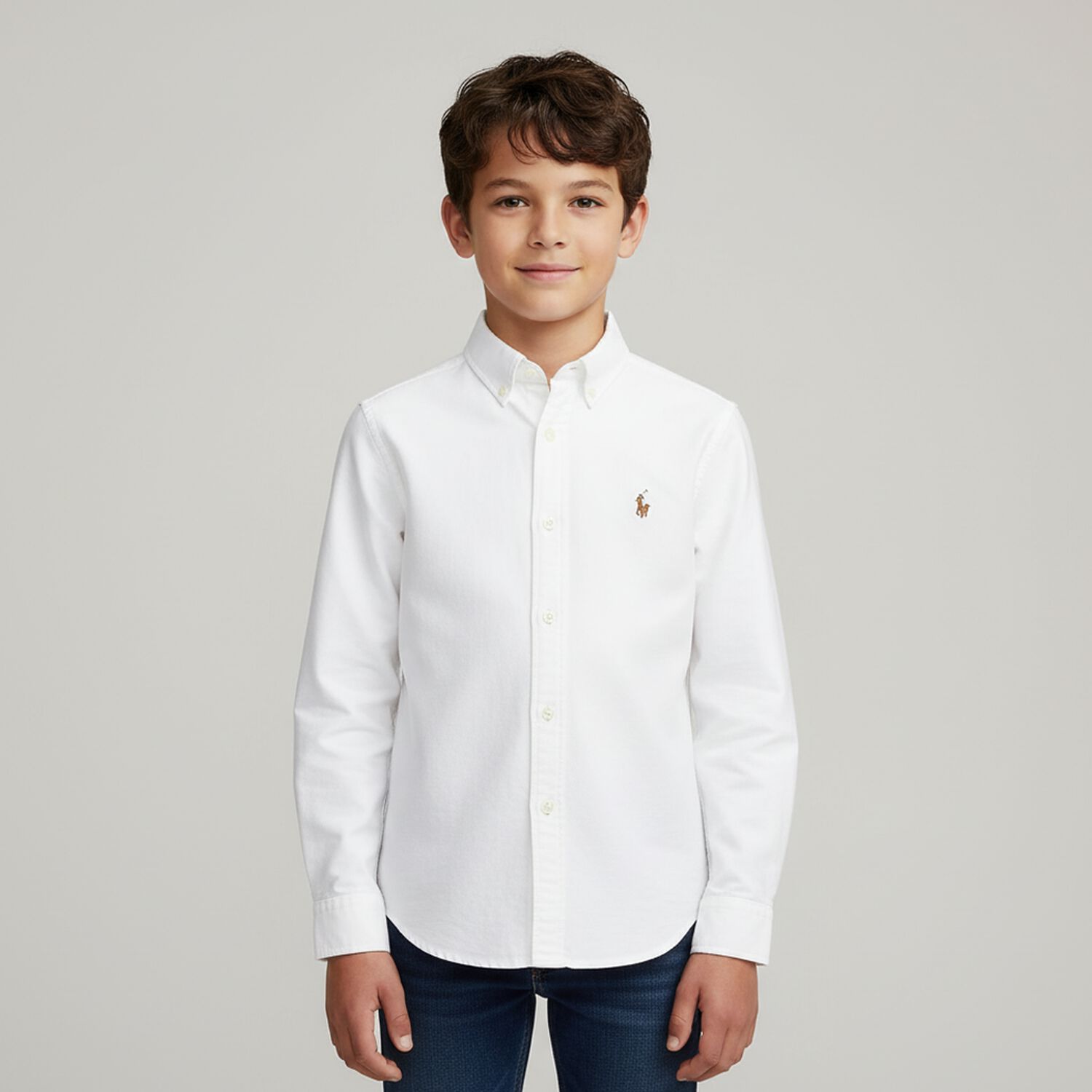 Boys White Linen Shirt, 1, hi-res