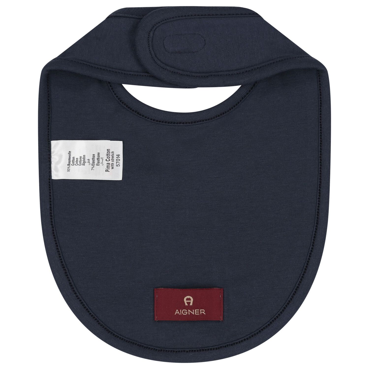 Baby Boys Navy Blue Logo Bib, 3, hi-res