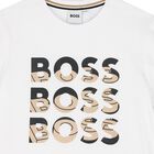 Boys White Logo T-Shirt, 5, hi-res