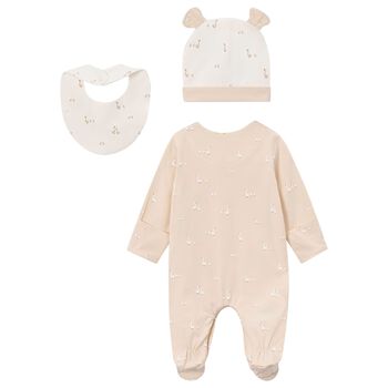 Beige & Ivory Babygrow Gift Set
