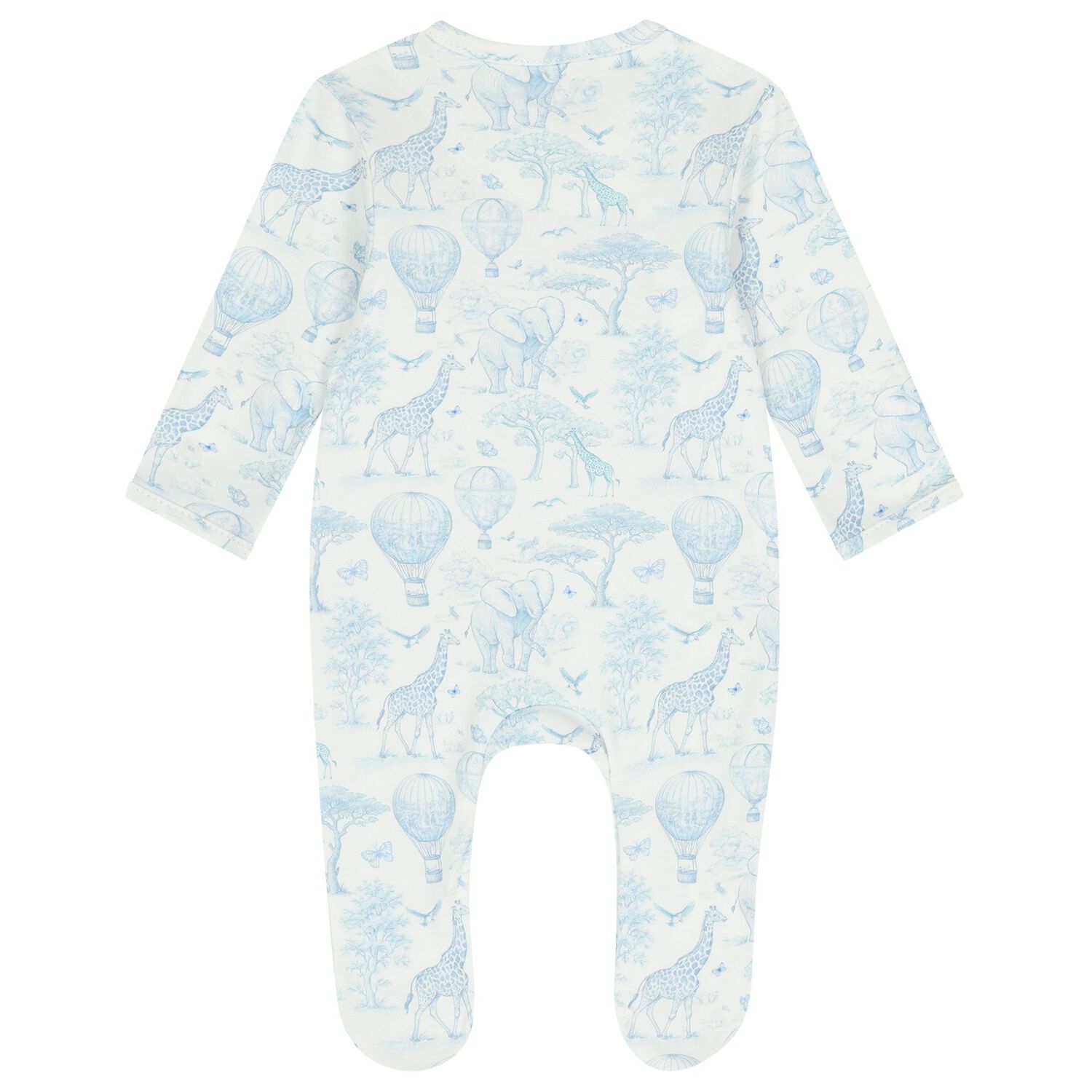 Baby Boys White & Blue Africa Babygrow Gift Set, 1, hi-res