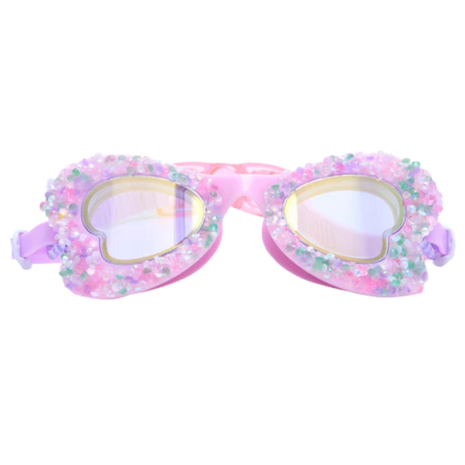 Girls Purple Butterfly Swimming Goggles, 3, hi-res image number null