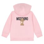 Younger Girls Pink Teddy Bear Logo Tracksuit, 3, hi-res