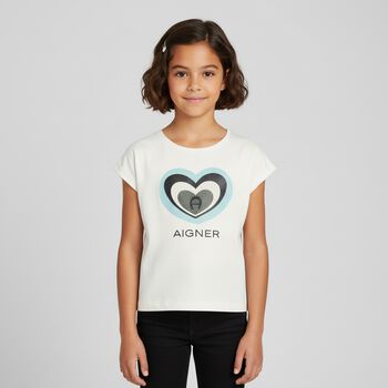 Girls Ivory Logo T-Shirt