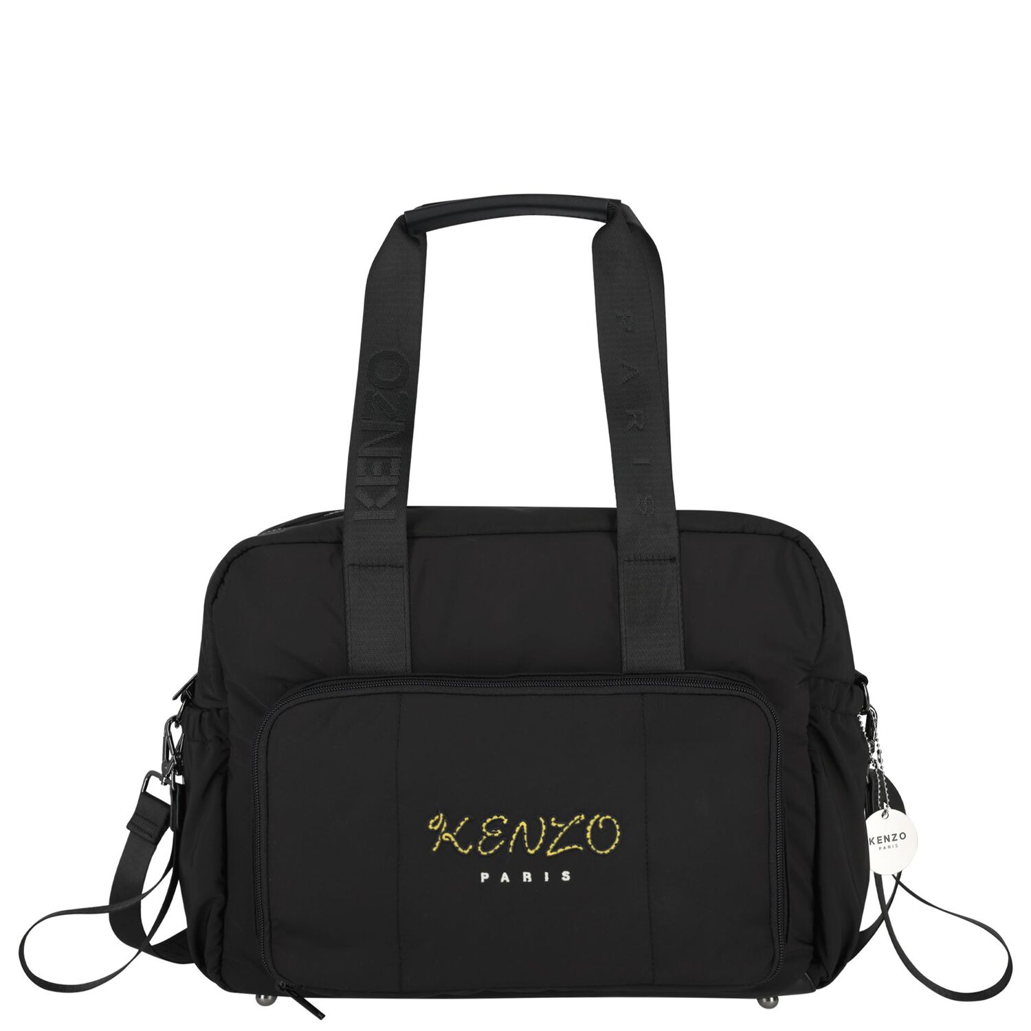 Black Logo Baby Changing Bag , 1, hi-res