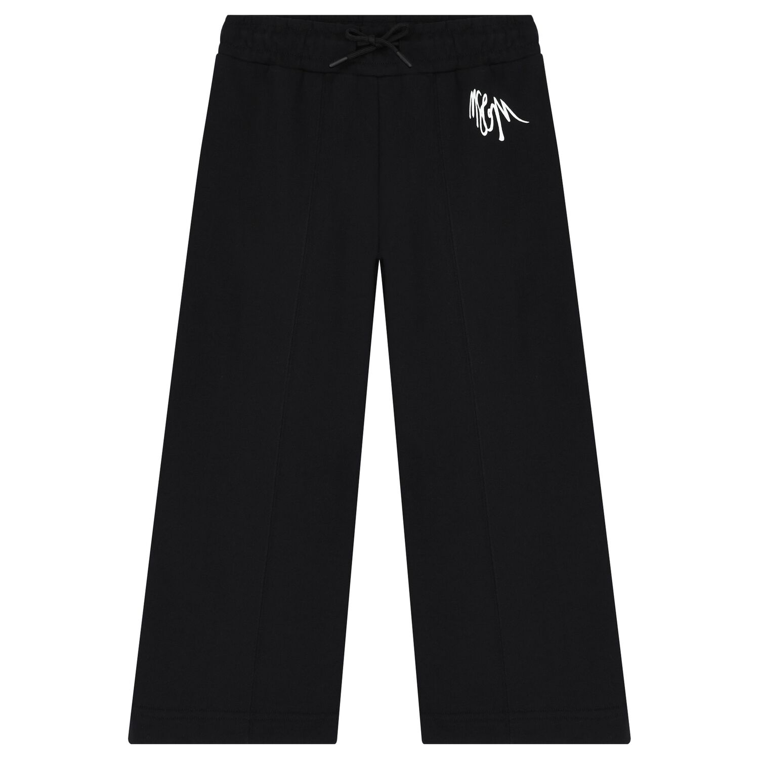 Girls Black logo Trousers, 1, hi-res