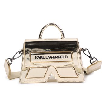 Girls Gold Logo Handbag