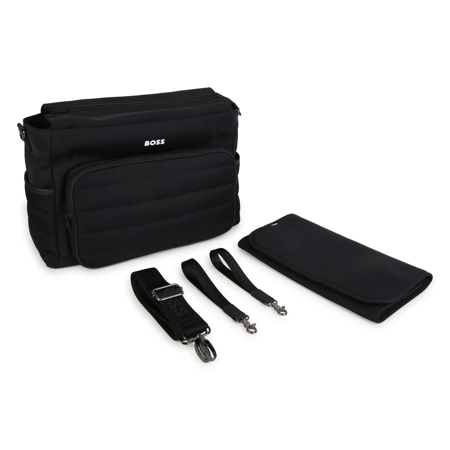 Mini Me Black Logo Changing Bag ( 39CM ), 1, hi-res
