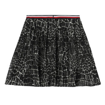 Girls Black Pleated Skirt