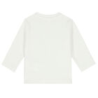 Baby Boys Ivory Bunny Long Sleeve Top, 1, hi-res